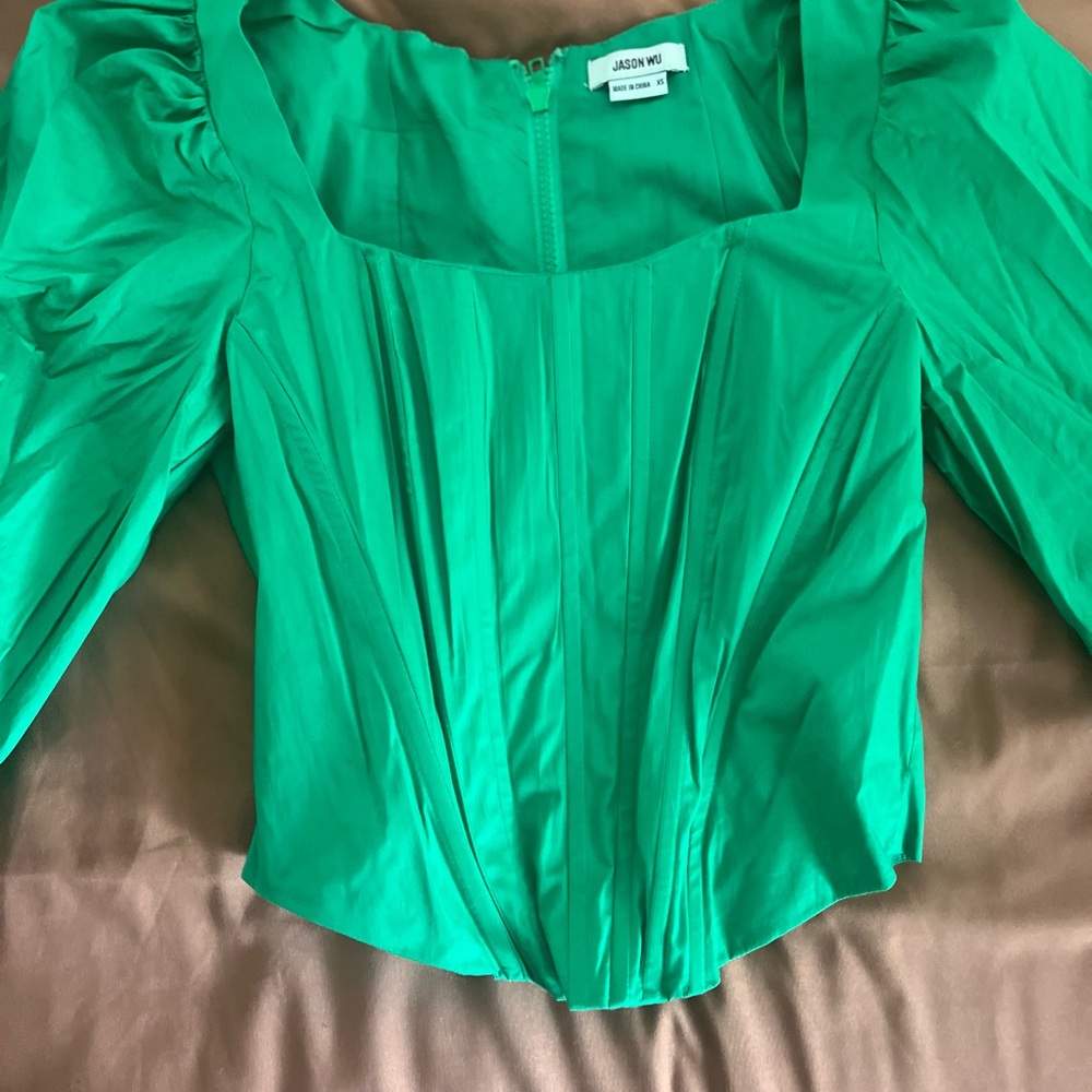 Jason Wu Green Corset Blouse